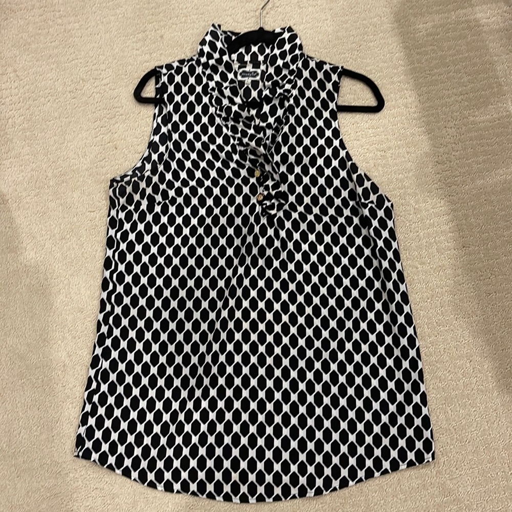 Mud Pie Frilly Collar Top